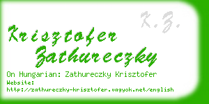 krisztofer zathureczky business card